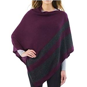 Celeste Cashmere Wool Poncho Asymmetrical New